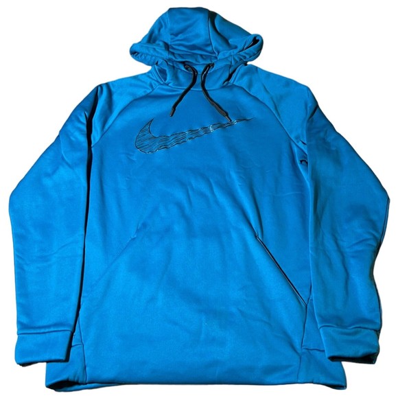 Vintage Nike Hoodie Blue Pullover Swoosh Athletic Sportswear Sweater Mens Size M - Picture 7 of 7